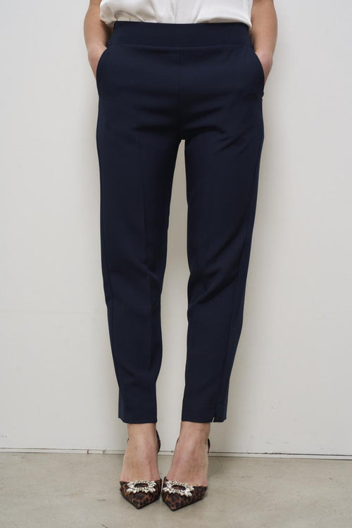 Pantalone donna a sigaretta blu - 2