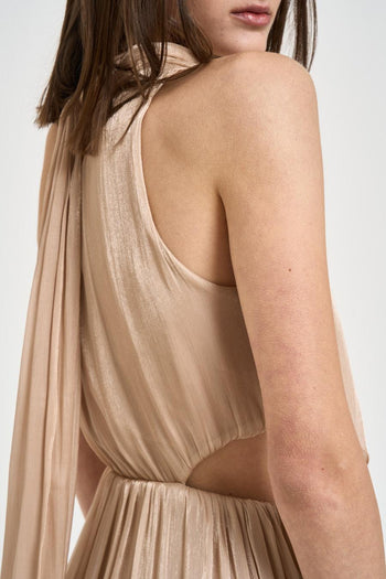 Abito donna lungo champagne - 5