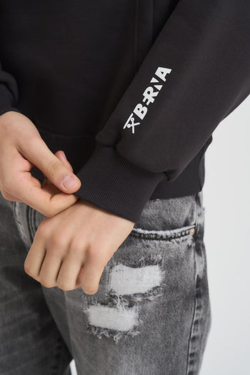 Felpa uomo con cappuccio grigio piombo - 3