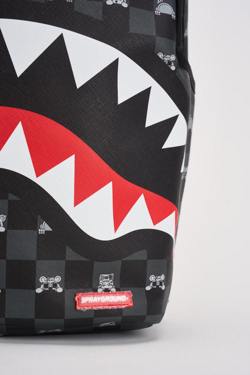 Zaino uomo Gray Peeking Character Check nero - 2