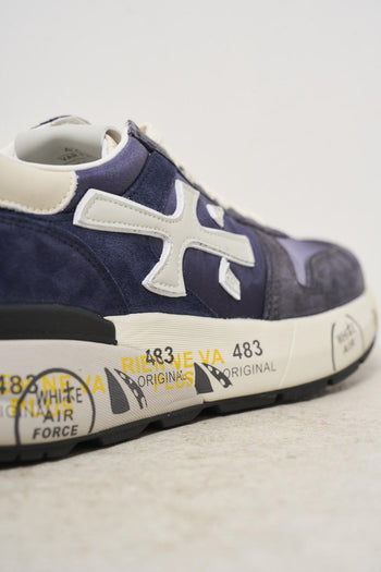 Mick blue vintage men's sneakers. - 7