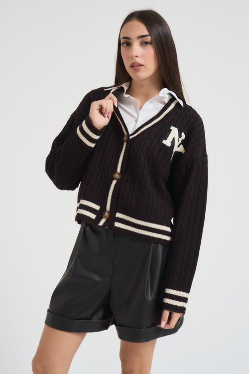 Cardigan college donna nero - 2
