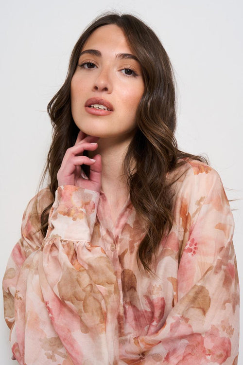 Camicia donna floreale multicolor - 2