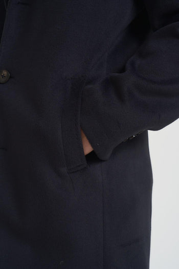 Cappotto uomo monopetto blu notte - 4