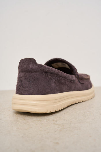 Mocassino uomo in suede marrone - 6