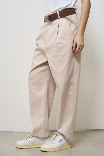 Women's carrot fit pink trousers - 3