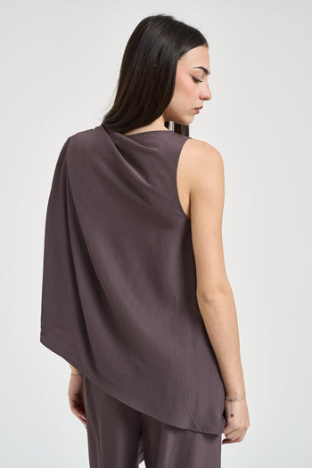 Top donna smanicato malva - 4