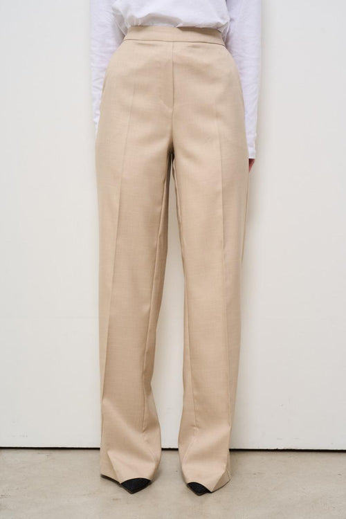 Pantalone donna dritto beige