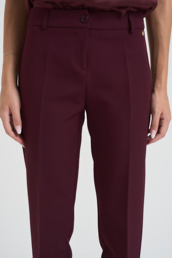 Pantalone donna regular bordeaux - 6