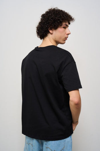 T-shirt uomo girocollo nera - 4