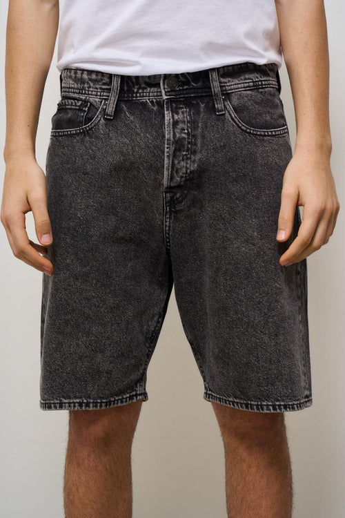 Bermuda uomo cargo in denim grigio