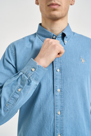 Camicia uomo in denim chiaro - 3