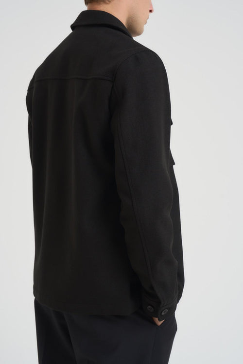 Giubbotto a camicia uomo nero - 2