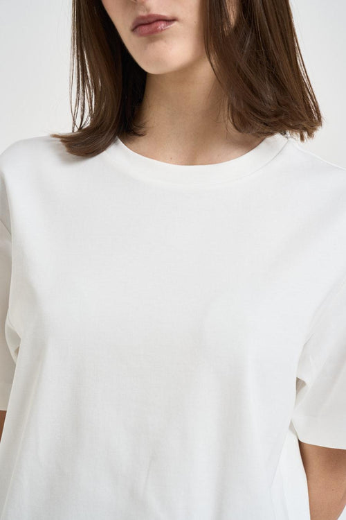 T-shirt donna bianca in jersey - 2