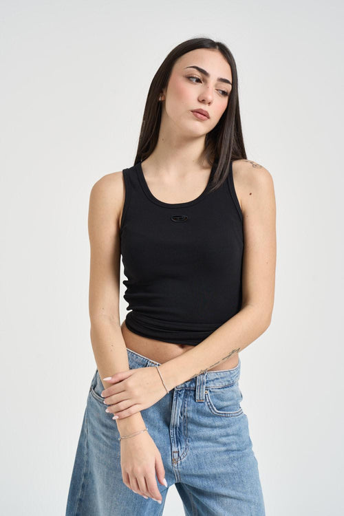 Top donna T-anky cropped nero