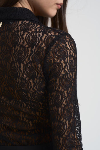 Body donna in pizzo nero - 6