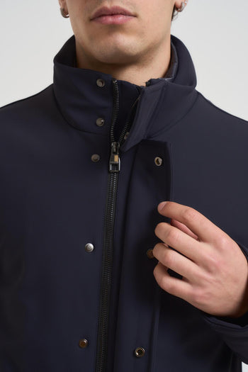 Giubbotto uomo collo alto blu notte - 5