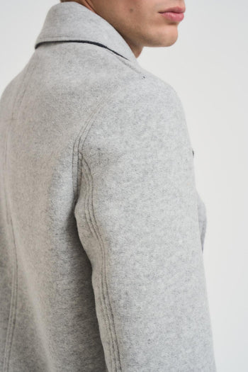 Cappotto uomo corto grigio chiaro - 5