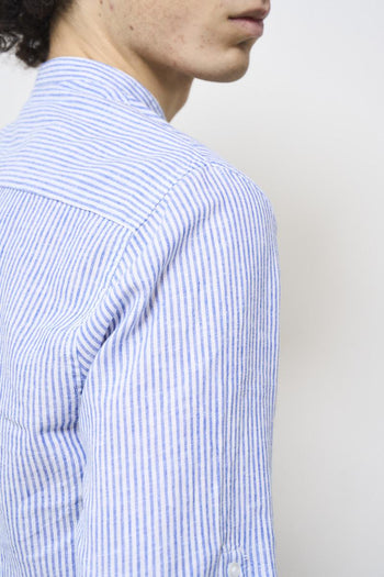 Camicia uomo coreana celeste - 7