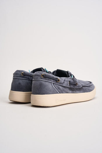 Scarpe basse uomo in tessuto blu - 7