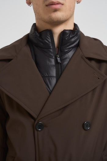 Giubbotto uomo doppiopetto marrone - 4