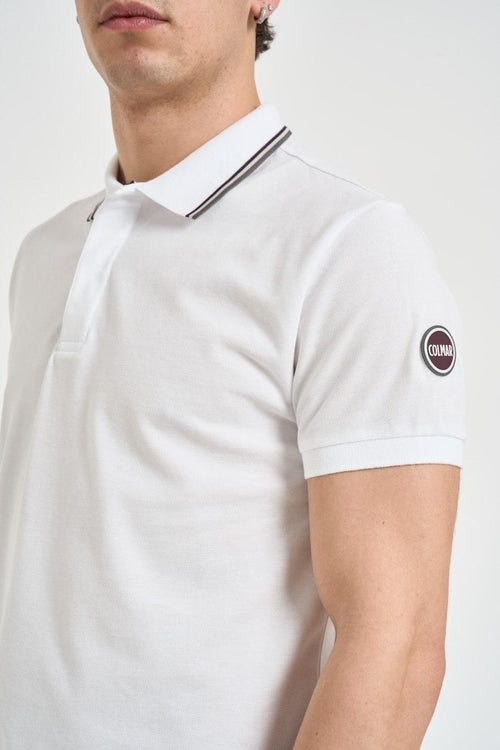 Polo uomo piqué bianca - 2