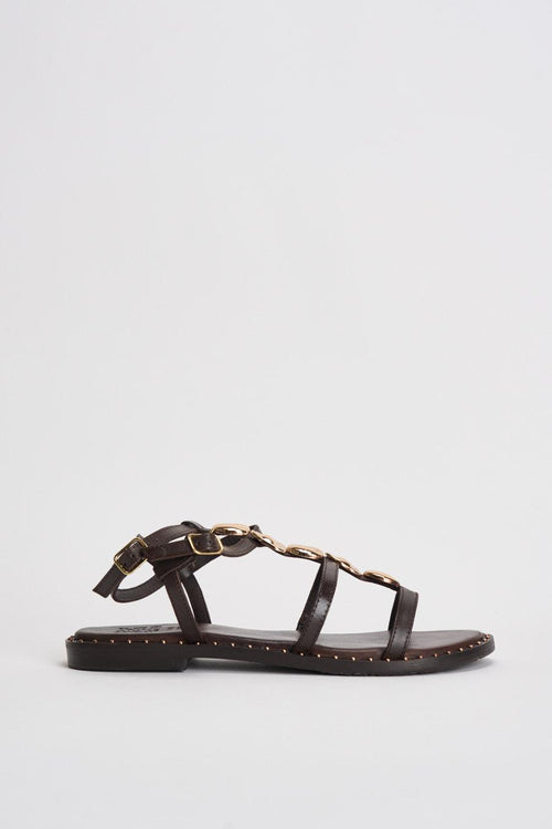 Sandali donna flat marrone - 1