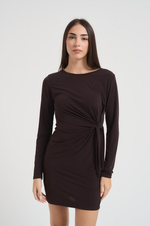 Abito donna con nodo laterale moro