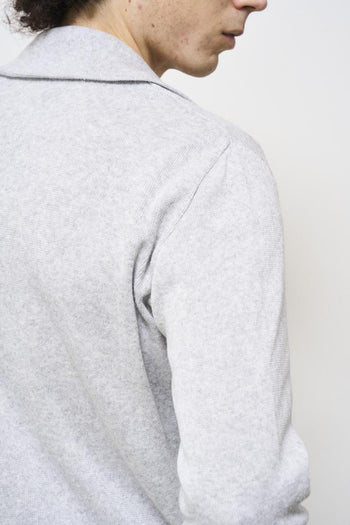 Giacca uomo in maglia grigia - 7