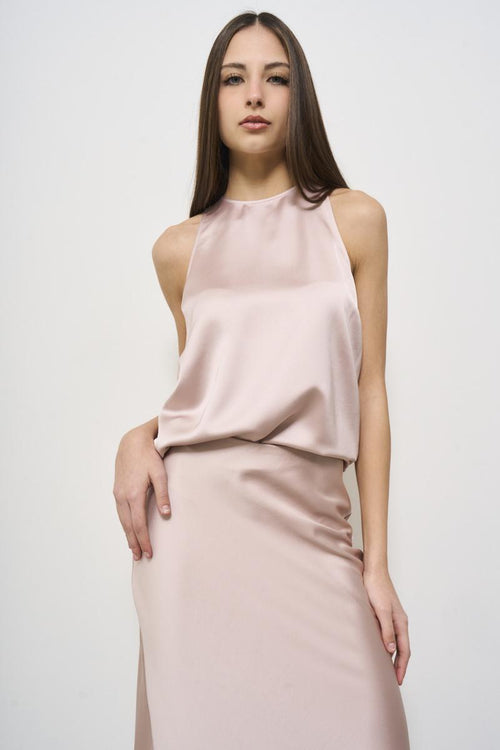 Top donna satinato rosa - 2
