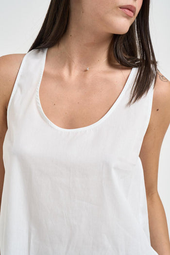 Abito donna con fiocco sul retro bianco - 3