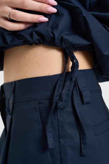 Top donna a palloncino blu - 5