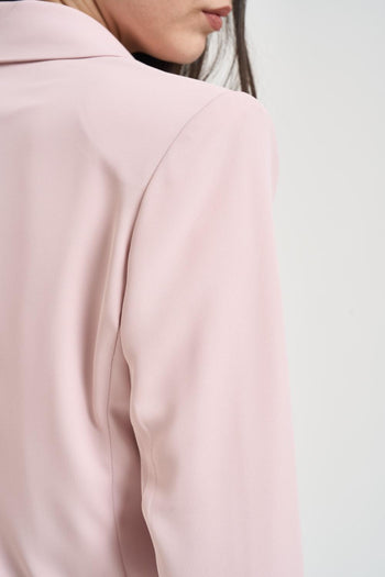 Abito donna monopetto rosa cipria - 7