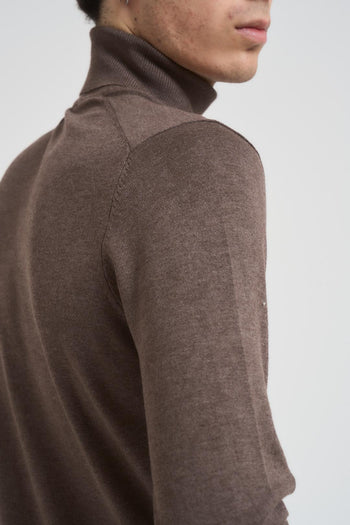 Maglia uomo collo alto tortora - 4