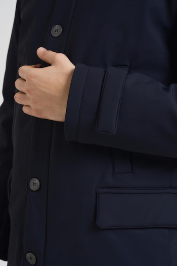 Giubbotto trench midi uomo blu notte - 3