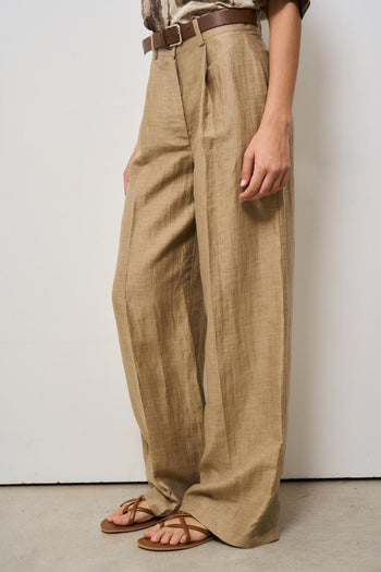 Pantalone donna a palazzo cammello - 4
