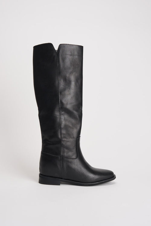 Stivale in pelle nero