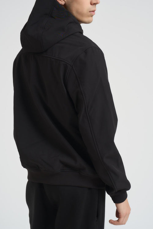 Giubbotto uomo con cappuccio nero - 2