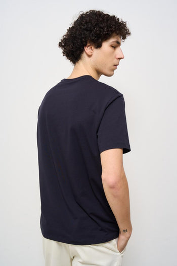 T-shirt uomo girocollo blu - 5