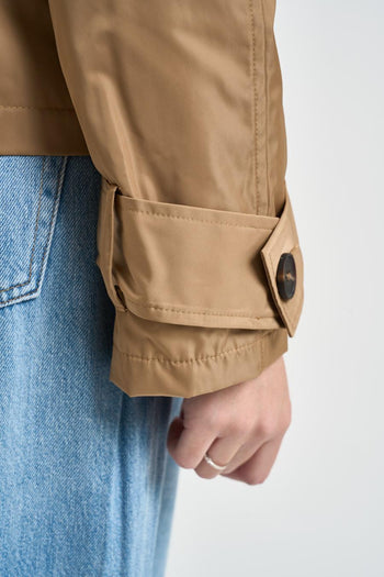 Trench donna corto cammello - 6