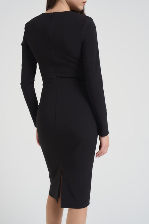 Abito donna sagomato nero - 2