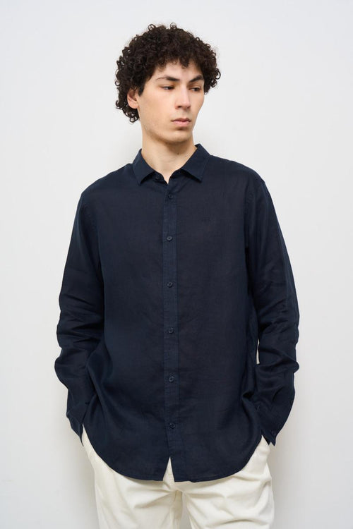 Camicia uomo blu notte
