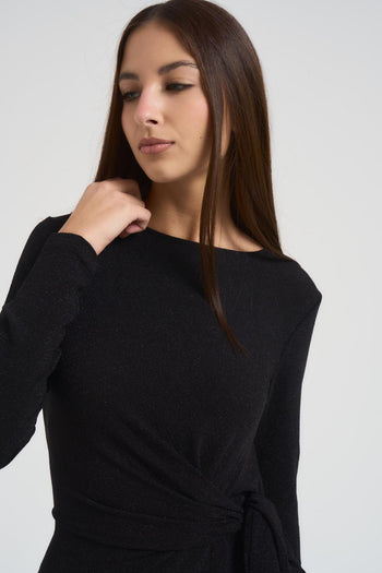 Abito donna aderente nero - 6