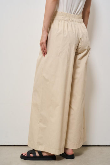 Pantalone donna a palazzo panna - 4