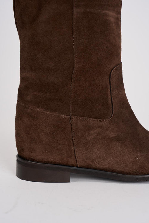 Stivale camoscio marrone - 2