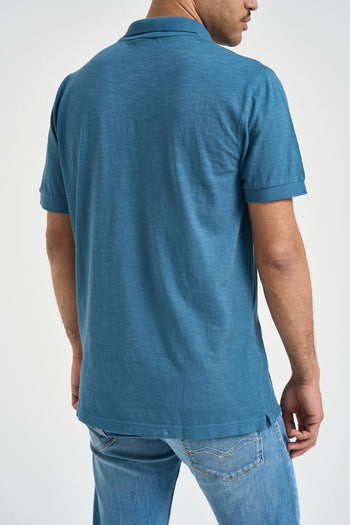 Polo uomo manica corta blu petrolio - 3