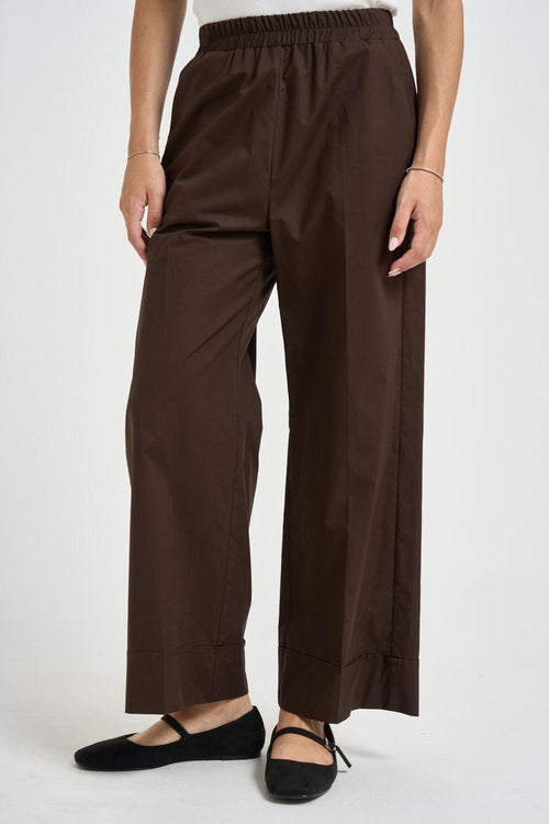 Pantalone donna fluido testa di moro - 1