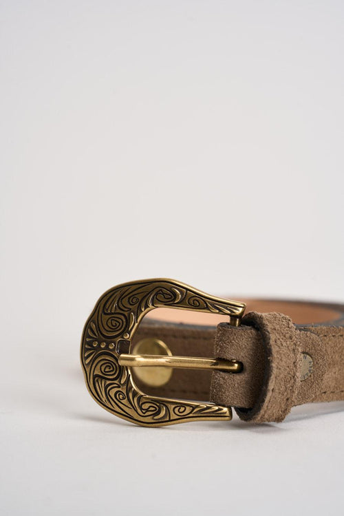 Cintura donna in suede tortora - 2