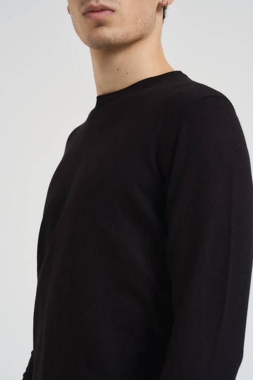 Maglia uomo girocollo nera - 2