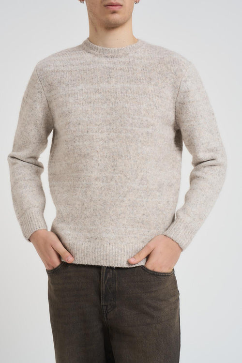 Maglia uomo girocollo beige